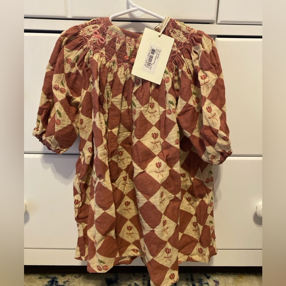 Wild Wawa Cherry Patchwork Clara Dress / 2-3Y / NWT
